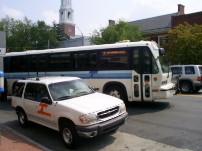 Bus and SUV